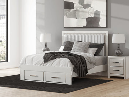 Lakeland Furniture Outlet - Ashley Furniture - Zuraleus Bedroom - Queen Upholstered Panel Storage Bed / White - PCB3381B4
