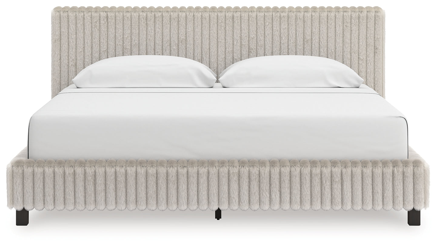 Lakeland Furniture Outlet - Ashley Furniture - Zuraleus Bedroom - King Upholstered Bed / White - PCB3381B13