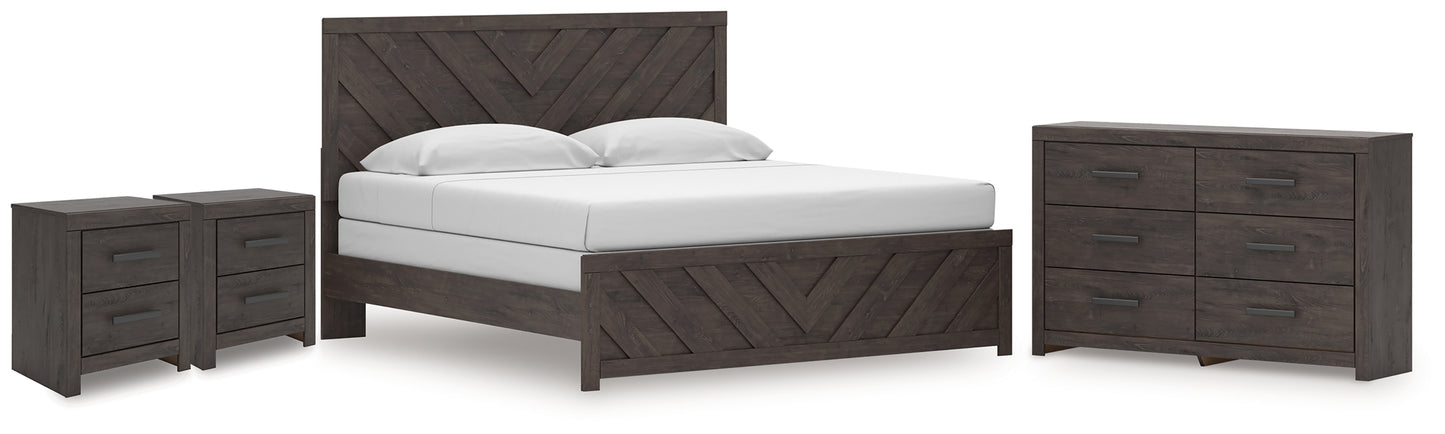 Lakeland Furniture Outlet - Ashley Furniture - Prendonea King Panel Bed, Dresser and 2 Nightstands - King Panel Bed, Dresser and 2 Nightstands - B3789B13