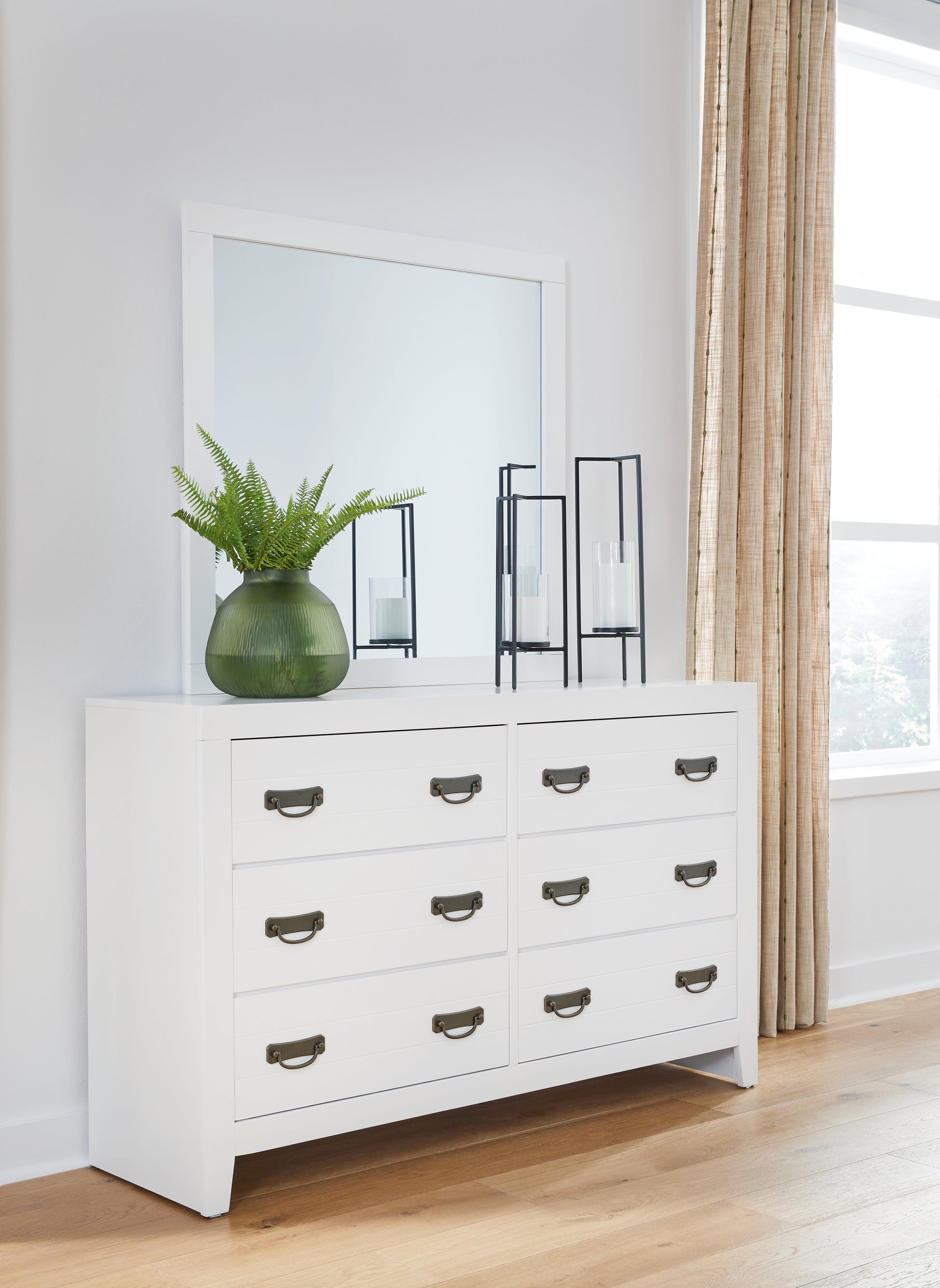 Lakeland Furniture Outlet - Ashley Furniture - Binterglen Bedroom - Dresser and Mirror / White - B427B1