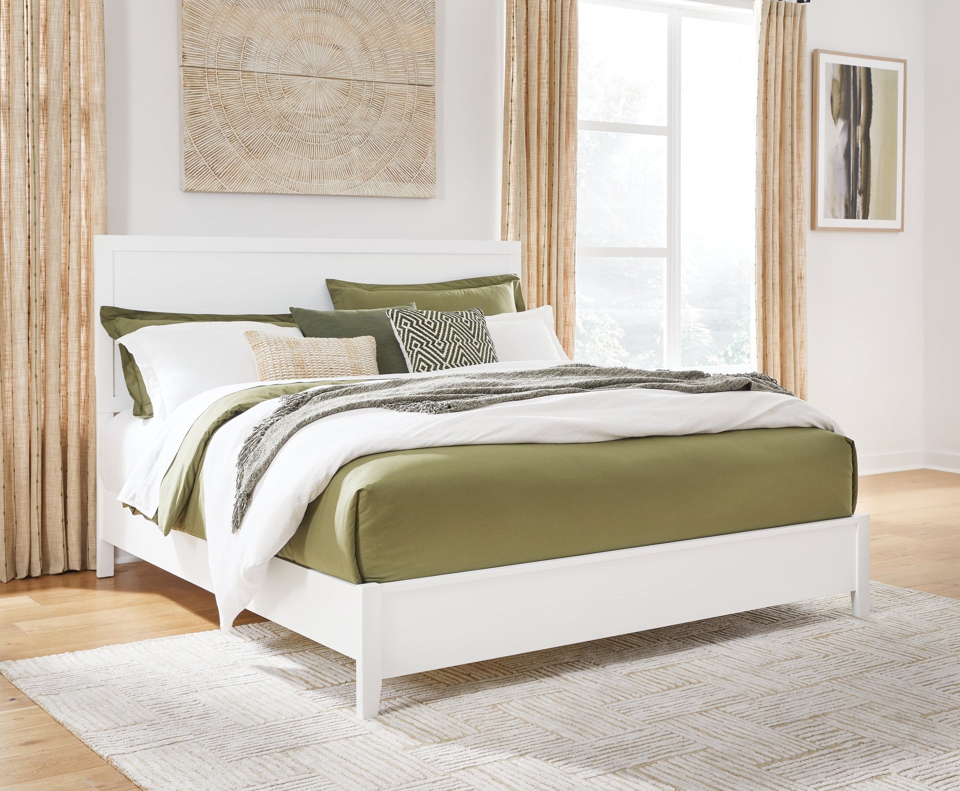 Lakeland Furniture Outlet - Ashley Furniture - Binterglen Bedroom - Queen Panel Bed / White - B427B6