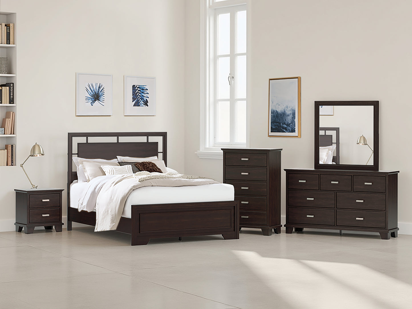 Lakeland Furniture Outlet - Ashley Furniture - Covetown Bedroom - Queen Panel Bed / Dark Brown - B441B6