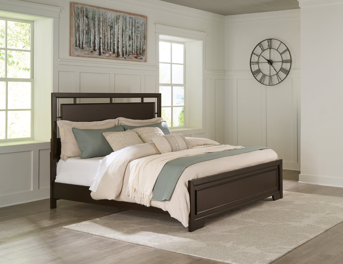 Lakeland Furniture Outlet - Ashley Furniture - Covetown Bedroom - King Panel Bed / Dark Brown - B441B8