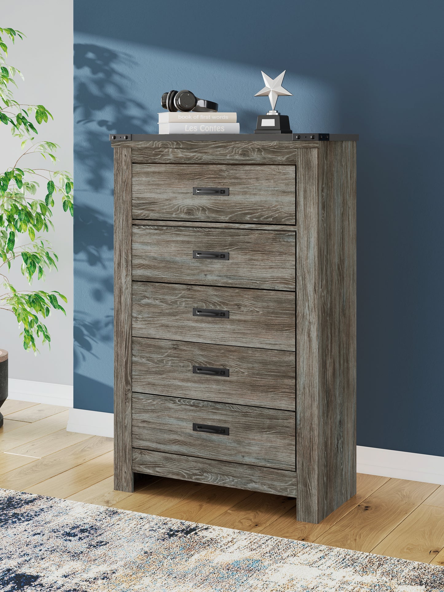 Lakeland Furniture Outlet - Ashley Furniture - Frandern Bedroom - Five Drawer Chest - B4480-46