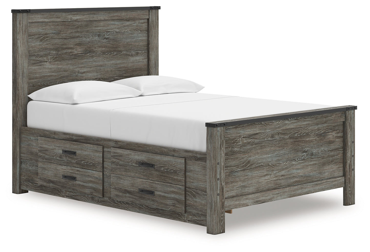 Lakeland Furniture Outlet - Ashley Furniture - Frandern Bedroom - Full Panel Bed with Storage / Black/Gray - B4480B24