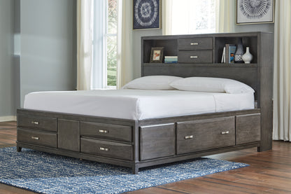 Lakeland Furniture Outlet - Ashley Furniture - Caitbrook Bedroom - King Storage Bed with 8 Drawers / Gray - B476B6