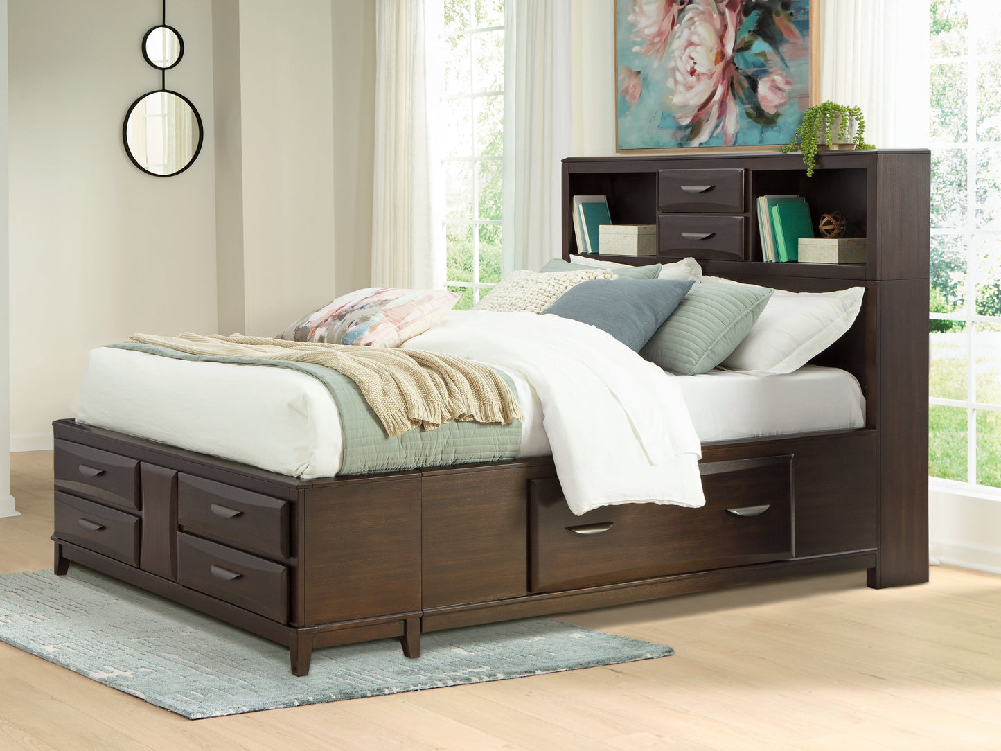 Lakeland Furniture Outlet - Ashley Furniture - Vanmore Bedroom - Queen Storage Bed / Dark Brown - B479B2