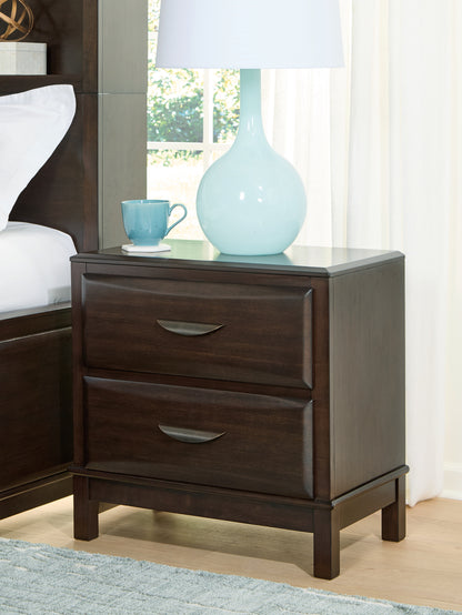 Lakeland Furniture Outlet - Ashley Furniture - Vanmore Bedroom - Two Drawer Night Stand / Dark Brown - B479-92
