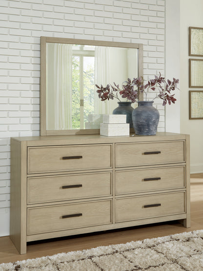Lakeland Furniture Outlet - Ashley Furniture - Calmoro Bedroom - Dresser and Mirror / Gray - B602B1