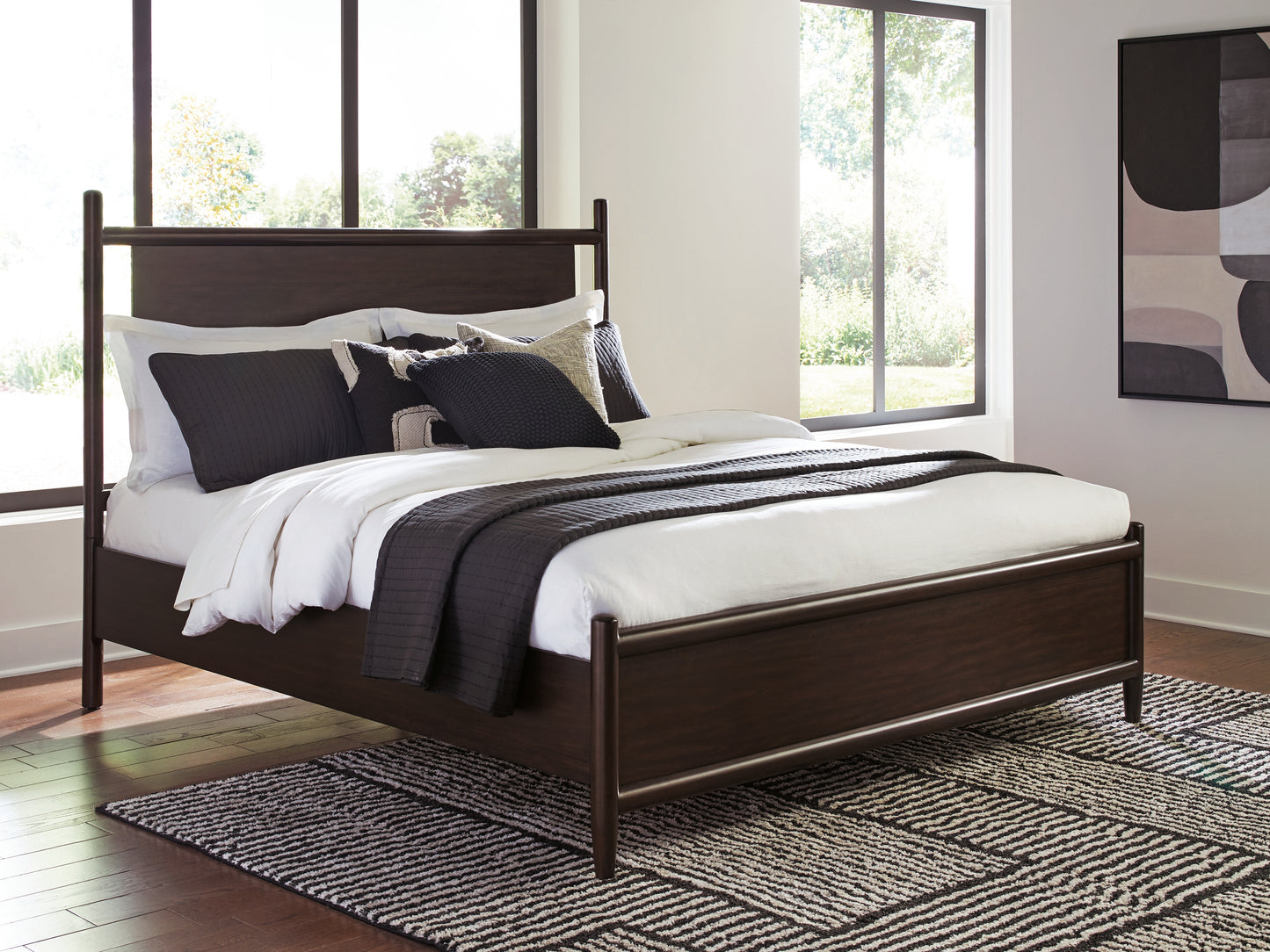 Lakeland Furniture Outlet - Ashley Furniture - Dantenton Bedroom - King Panel Bed / Merlot - B611B6