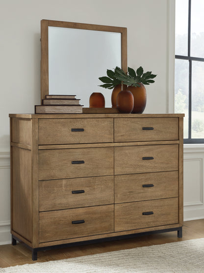 Lakeland Furniture Outlet - Ashley Furniture - Tomtyn Bedroom - Dresser and Mirror / Light Brown - B622B1
