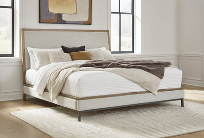 Lakeland Furniture Outlet - Ashley Furniture - Tomtyn Bedroom - King Upholstered Bed / Light Brown - B622B4