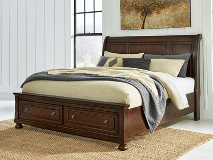 Lakeland Furniture Outlet - Ashley Furniture - Porter Bedroom - California King Sleigh Storage Bed / Rustic Brown - B697B47