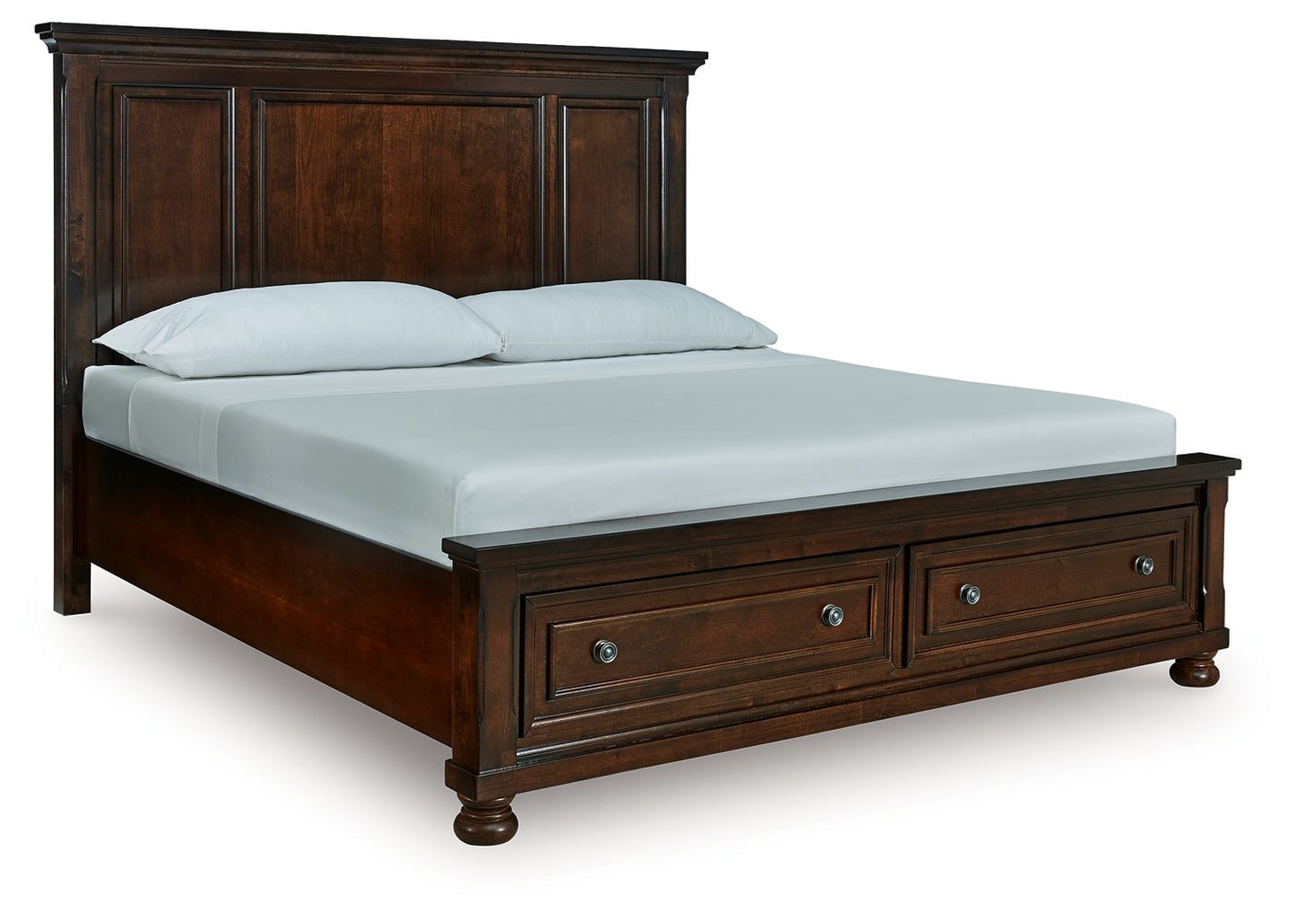 Lakeland Furniture Outlet - Ashley Furniture - Porter Bedroom - King Panel Storage Bed / Rustic Brown - B697B44