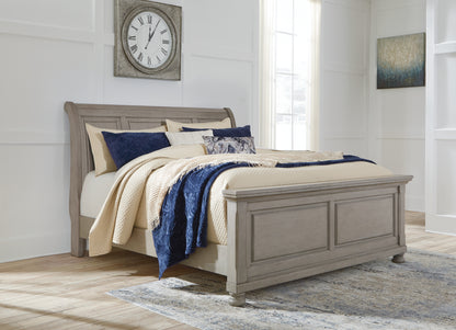 Lakeland Furniture Outlet - Ashley Furniture - Lettner Bedroom - California King Sleigh Bed / Light Gray - B733B36