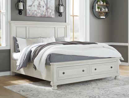 Lakeland Furniture Outlet - Ashley Furniture - Robbinsdale Bedroom - King Panel Storage Bed / Antique White - B742B25
