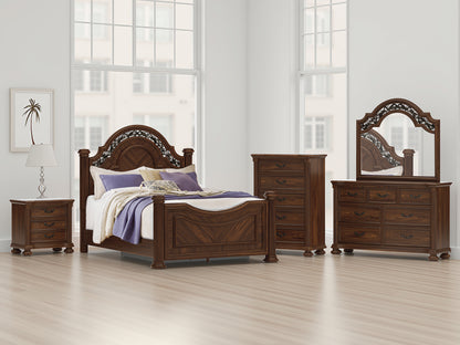 Lakeland Furniture Outlet - Ashley Furniture - Lavinton Bedroom - Queen Poster Bed / Brown - B764B5