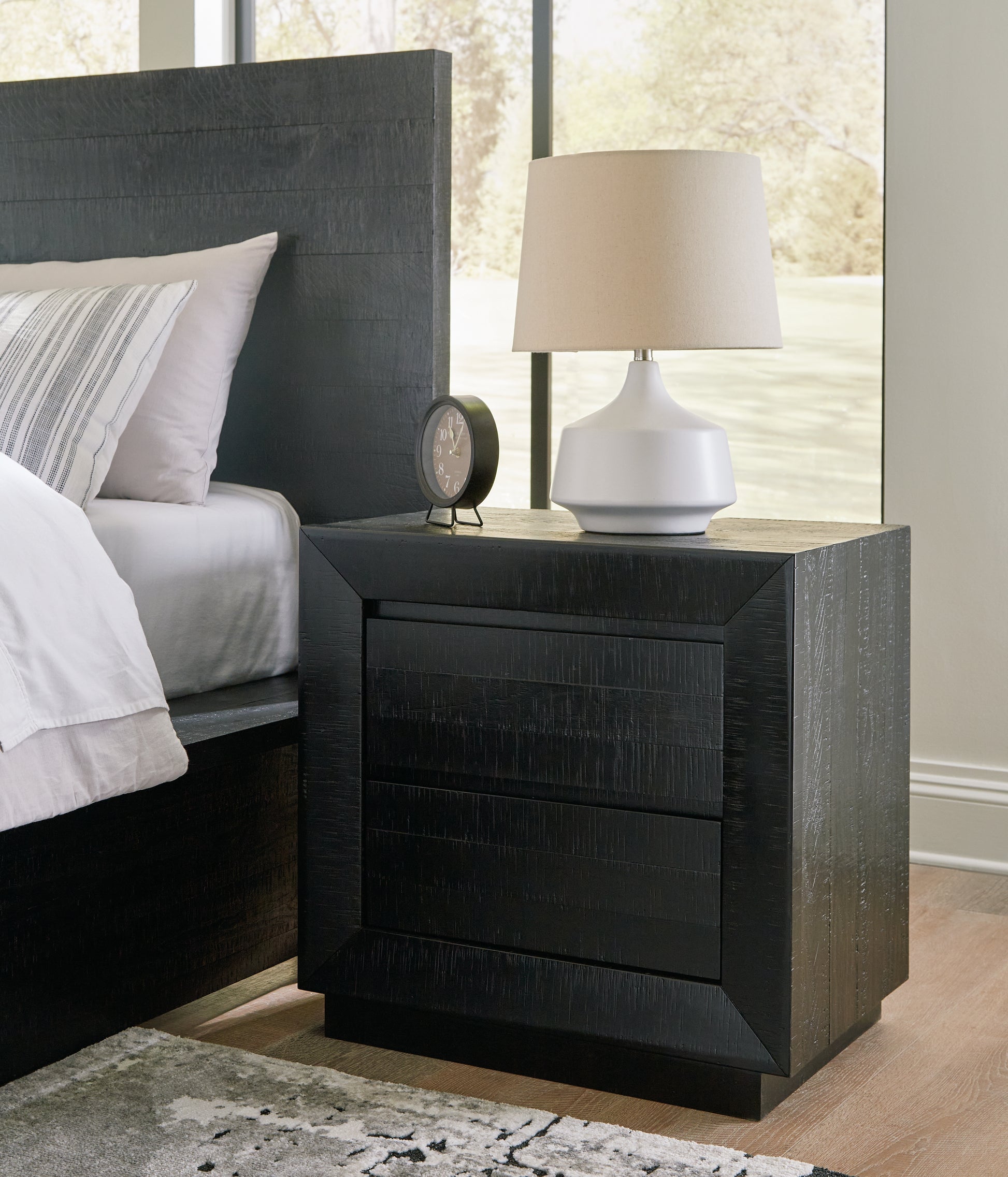 Lakeland Furniture Outlet - Ashley Furniture - Londer Bedroom - Two Drawer Night Stand - B768-92
