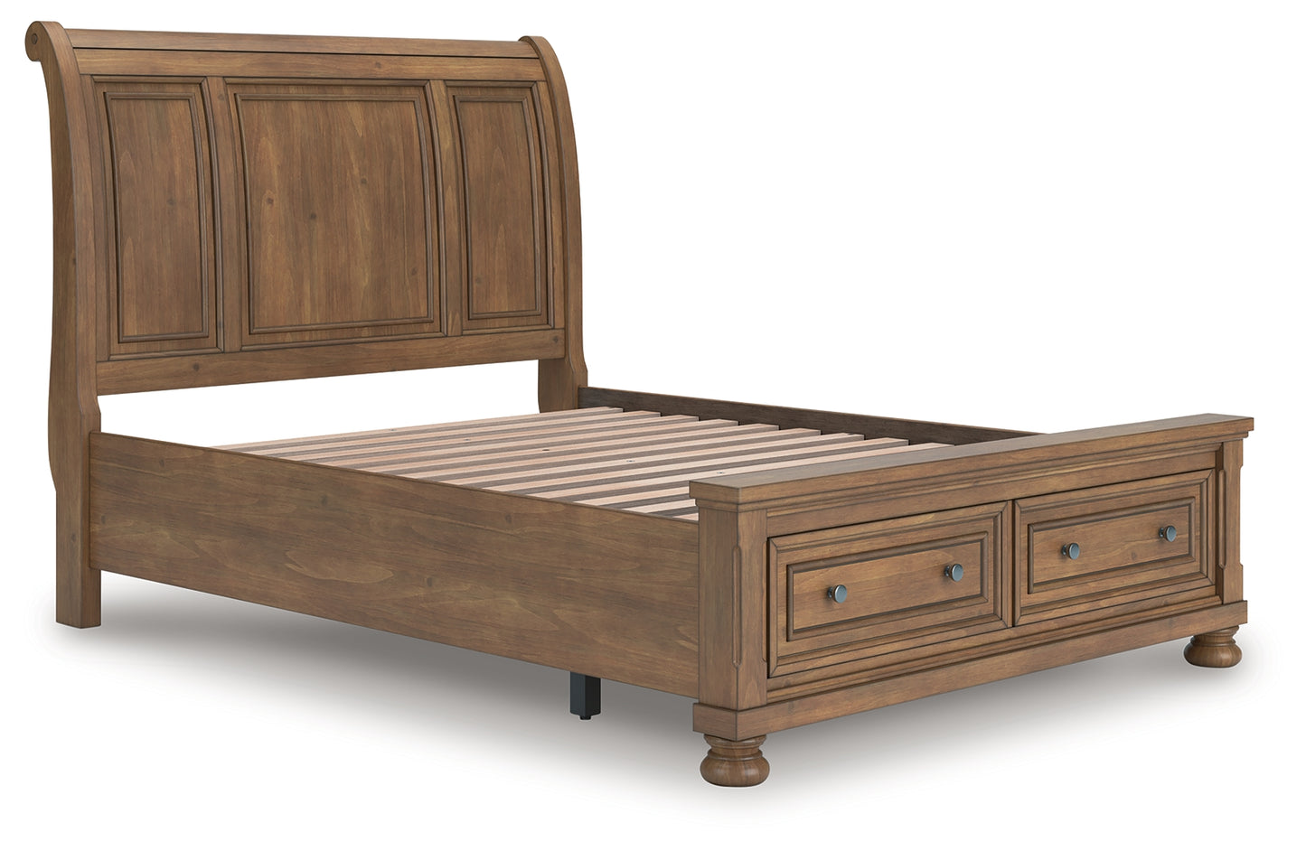 Lakeland Furniture Outlet - Ashley Furniture - Feddinger Bedroom - Queen Storage Sleigh Bed / Medium Brown - PCB779B4