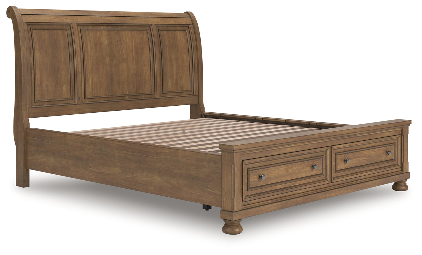 Lakeland Furniture Outlet - Ashley Furniture - Feddinger Bedroom - California King Storage Sleigh Bed / Medium Brown - PCB779B9