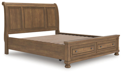Lakeland Furniture Outlet - Ashley Furniture - Feddinger Bedroom - California King Storage Sleigh Bed / Medium Brown - PCB779B9