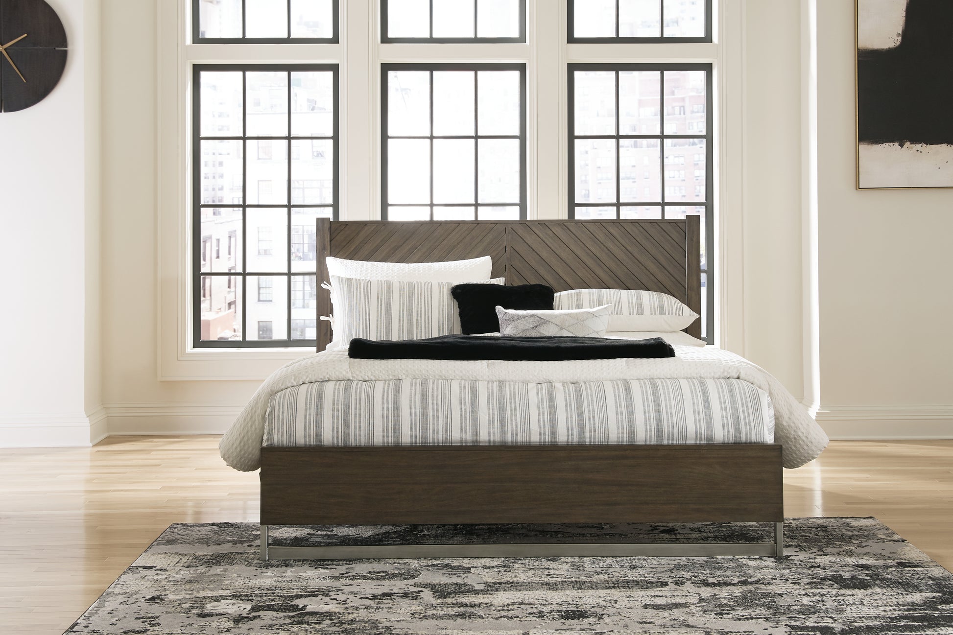 Lakeland Furniture Outlet - Ashley Furniture - Arkenton Bedroom - California King Panel Bed / Grayish Brown - B786B5