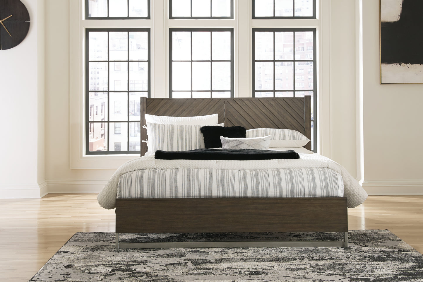 Lakeland Furniture Outlet - Ashley Furniture - Arkenton Bedroom - King Panel Bed / Grayish Brown - B786B4