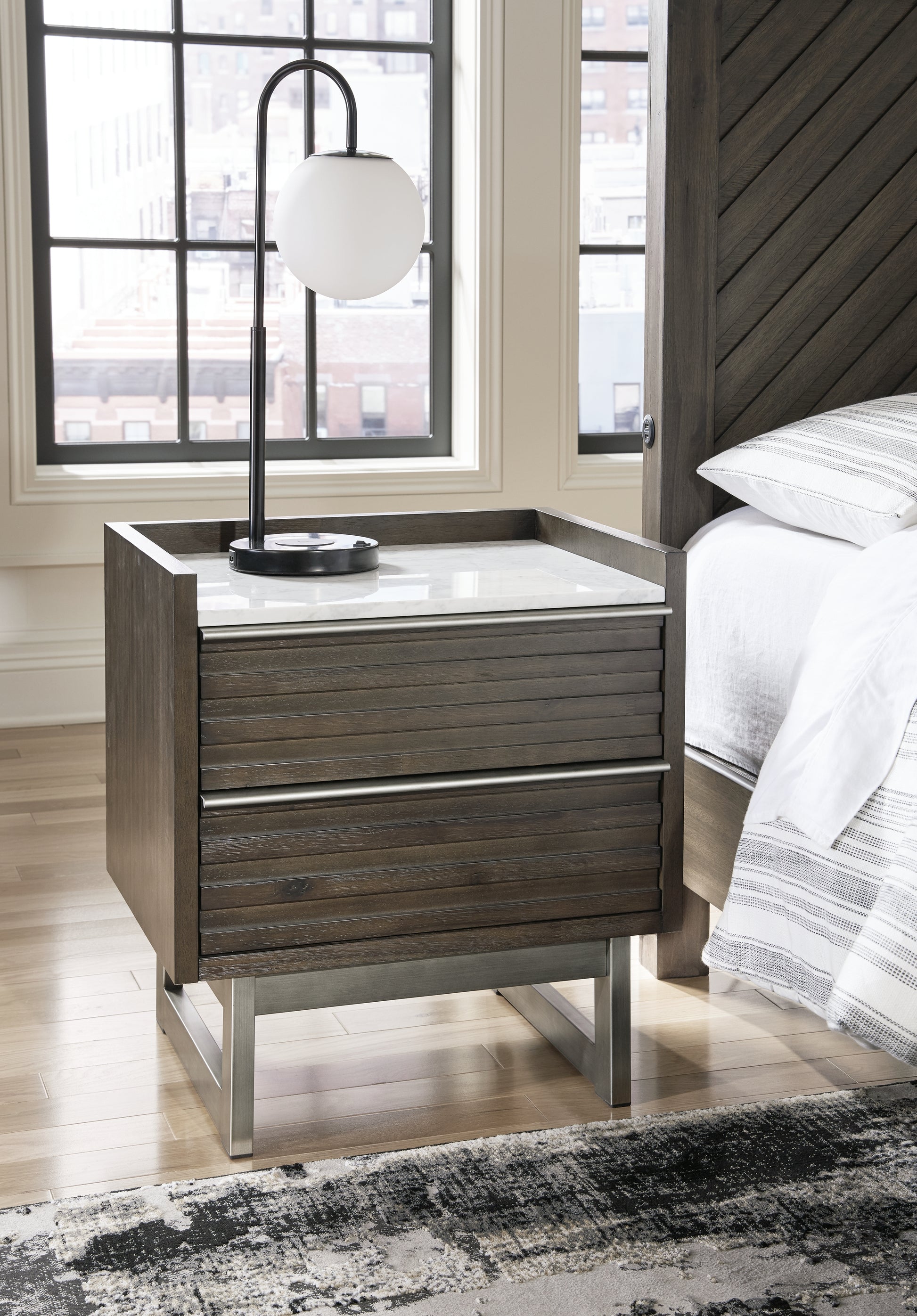 Lakeland Furniture Outlet - Ashley Furniture - Arkenton Bedroom - Two Drawer Night Stand - B786-92
