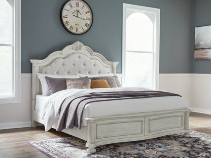 Lakeland Furniture Outlet - Ashley Furniture - Montelaine Bedroom - California King Upholstered Panel Bed / Antique White - B795B7