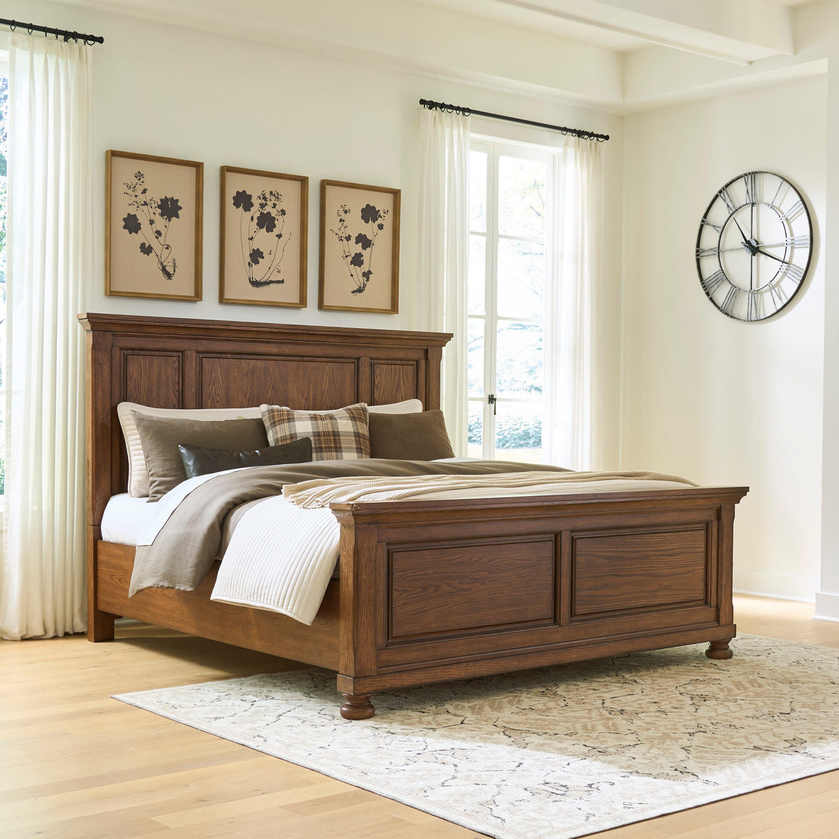 Lakeland Furniture Outlet - Ashley Furniture - Zackaryn Bedroom - King Panel Bed / Warm Brown - PCB807B6