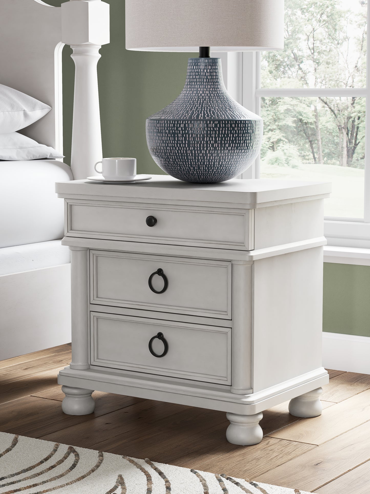 Lakeland Furniture Outlet - Ashley Furniture - Rowlenstown Bedroom - Three Drawer Night Stand / Antique White - PCB823-93