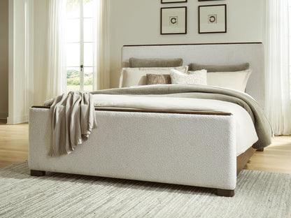 Lakeland Furniture Outlet - Ashley Furniture - Radkin Bedroom - King Upholstered Panel Bed / Burnished Brown - PCB843B4