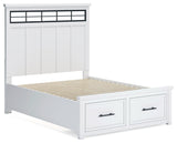 Queen Panel Storage Bed