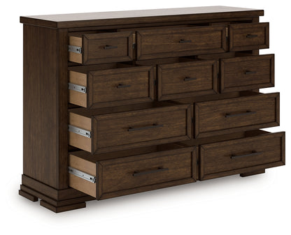 Lakeland Furniture Outlet - Ashley Furniture - Taffenbrook Bedroom - Dresser / Medium Brown - B849-31