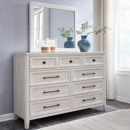 Lakeland Furniture Outlet - Ashley Furniture - Darbonton Bedroom - Dresser and Mirror / Dove White - PCB853B1