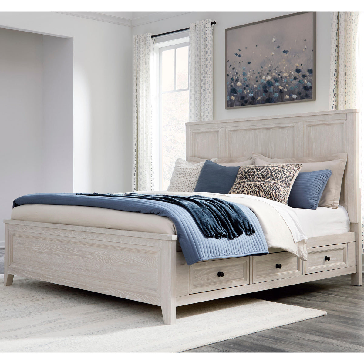 Lakeland Furniture Outlet - Ashley Furniture - Darbonton Bedroom - California King Panel Storage Bed - PCB853B5