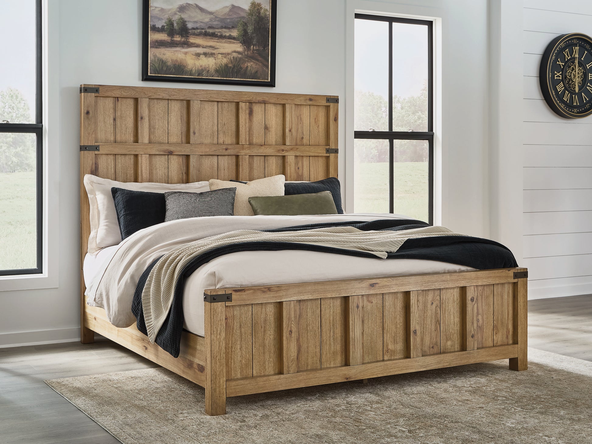 Lakeland Furniture Outlet - Ashley Furniture - Ridgester Bedroom - King Panel Bed - B858B6