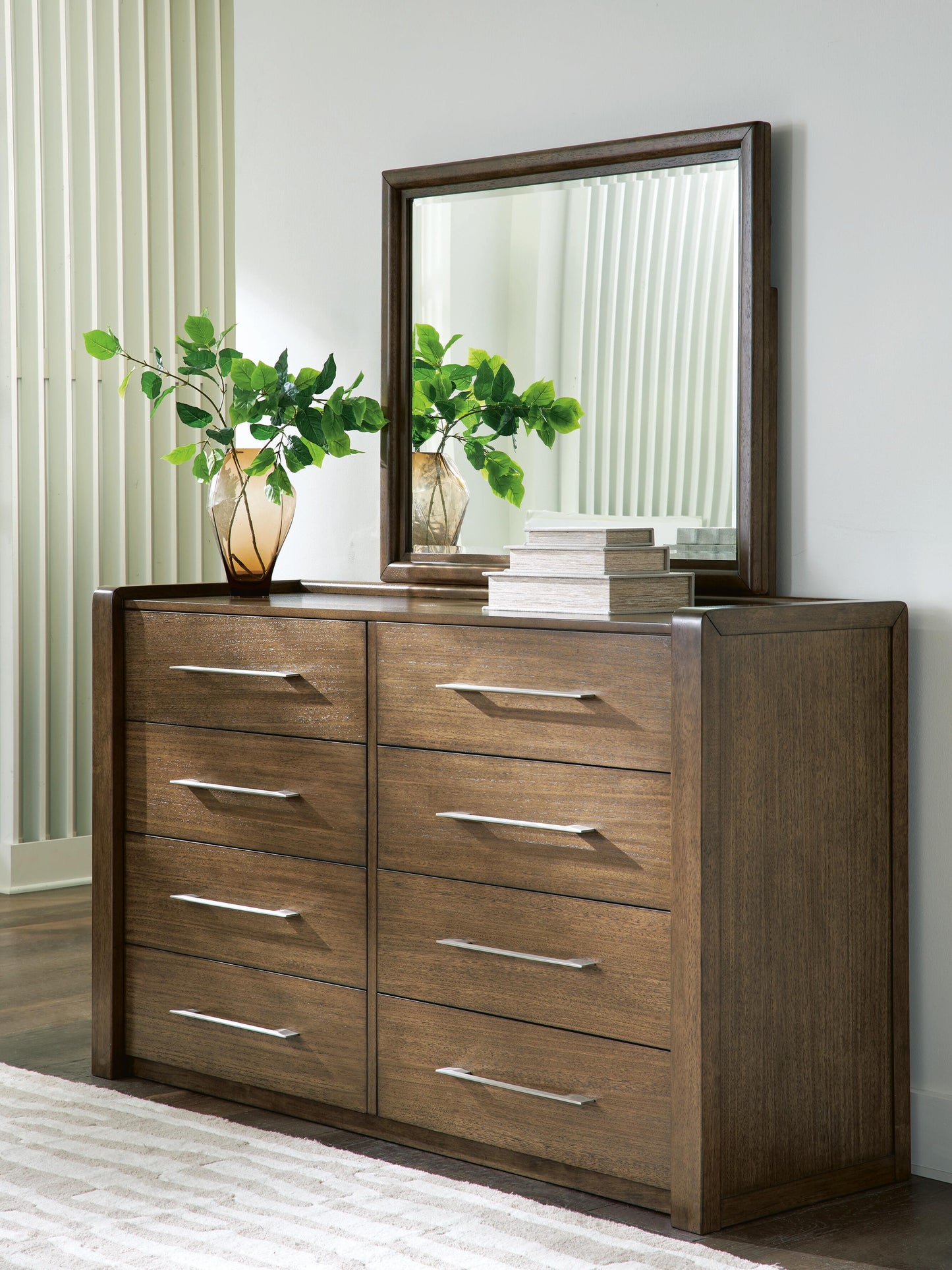 Lakeland Furniture Outlet - Ashley Furniture - Marxmore Bedroom - Dresser and Mirror / Brown - B863B1