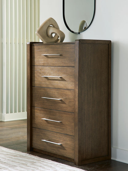 Lakeland Furniture Outlet - Ashley Furniture - Marxmore Bedroom - Five Drawer Chest / Brown - B863-46