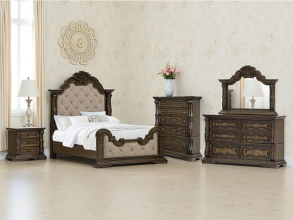 Lakeland Furniture Outlet - Ashley Furniture - Maylee Bedroom - Queen Upholstered Bed / Dark Brown - B947B2