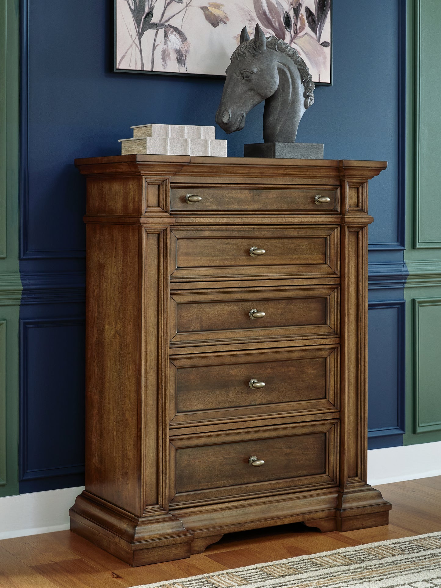 Lakeland Furniture Outlet - Ashley Furniture - Frantanna Bedroom - Five Drawer Chest / Brown - PCB949-46