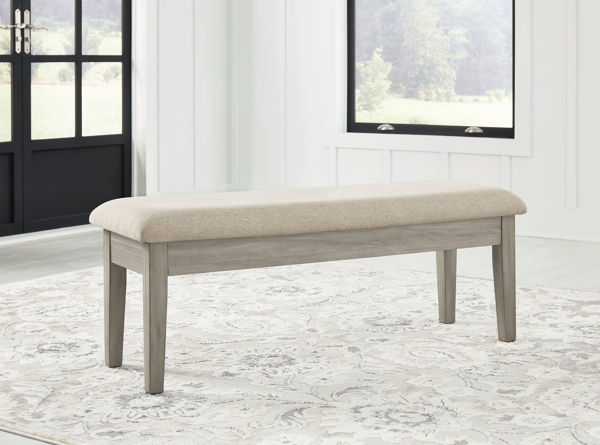 Lakeland Furniture Outlet - Ashley Furniture - Parellen Dining Room - Upholstered Storage Bench / Beige/Gray - D291-00