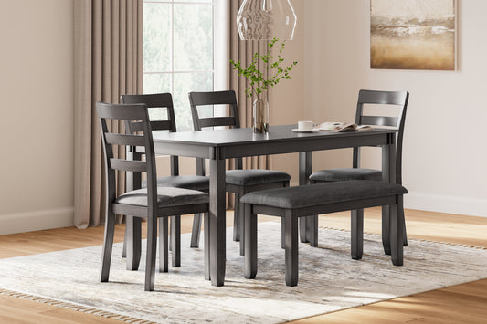 Lakeland Furniture Outlet - Ashley Furniture - Bridson Dining Room - RECT DRM Table Set (6/CN) / Gray - D383-325