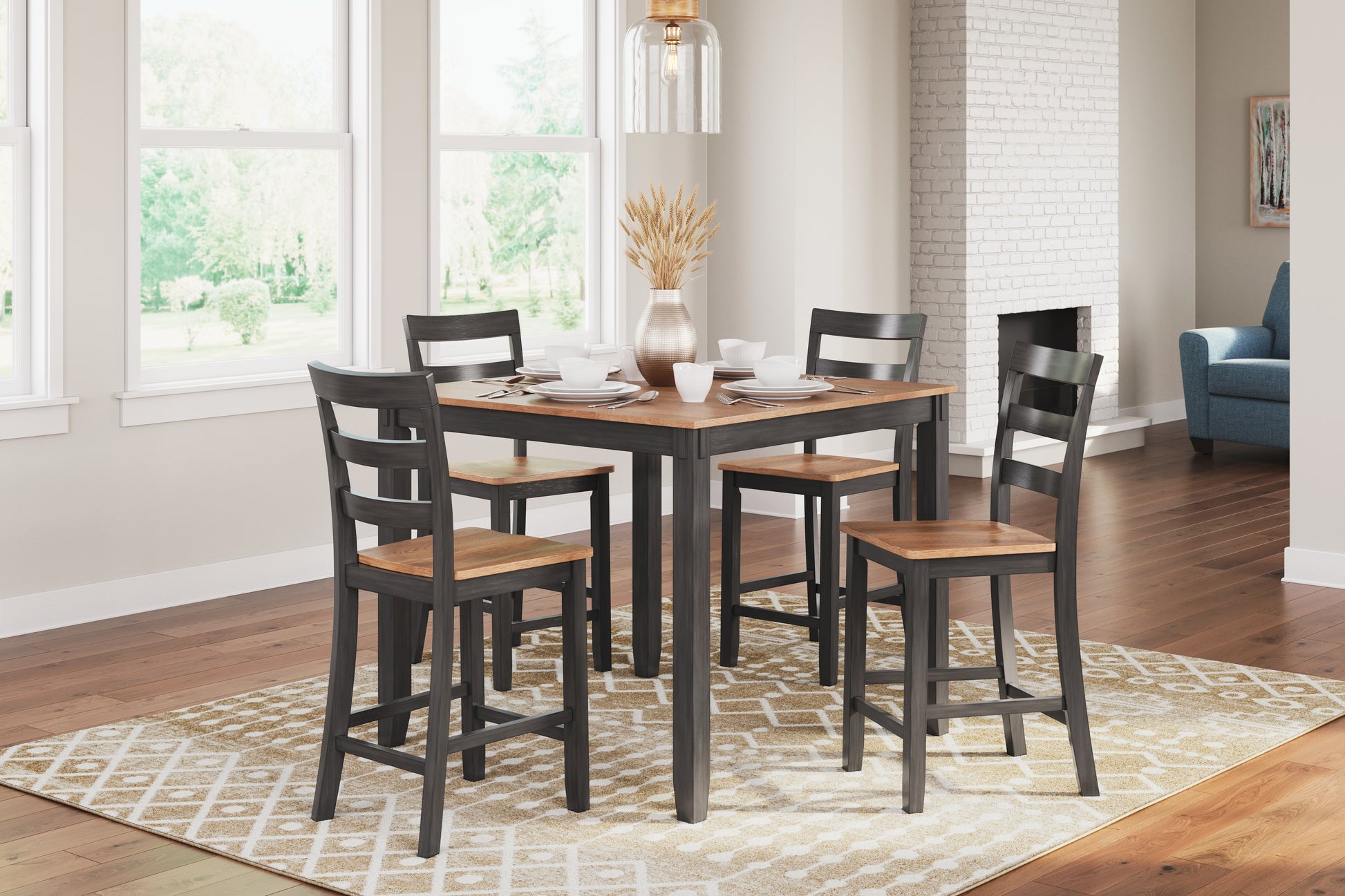 Lakeland Furniture Outlet - Ashley Furniture - Gesthaven Dining Room - DRM Counter Table Set (5/CN) - D396-223