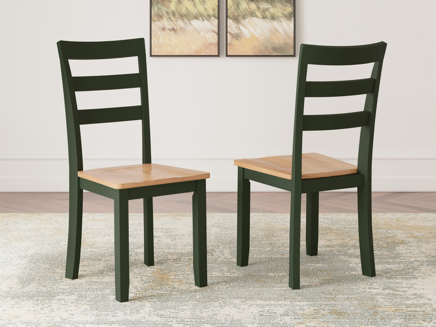 Lakeland Furniture Outlet - Ashley Furniture - Gesthaven Dining Room - Dining Chair (Set of 2) / Natural/Green - D401-01X2