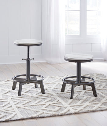 Lakeland Furniture Outlet - Ashley Furniture - Torjin Dining Room - Counter Height Stool (Set of 2) / Vintage White - D440-224X2