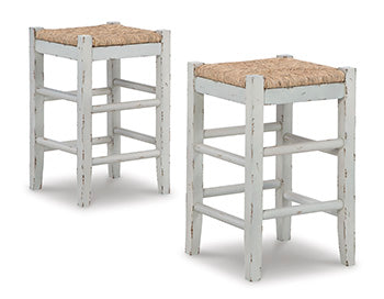 Lakeland Furniture Outlet - Ashley Furniture - Mirimyn Dining Room - Counter Height Bar Stool (Set of 2) / White - D508-224X2