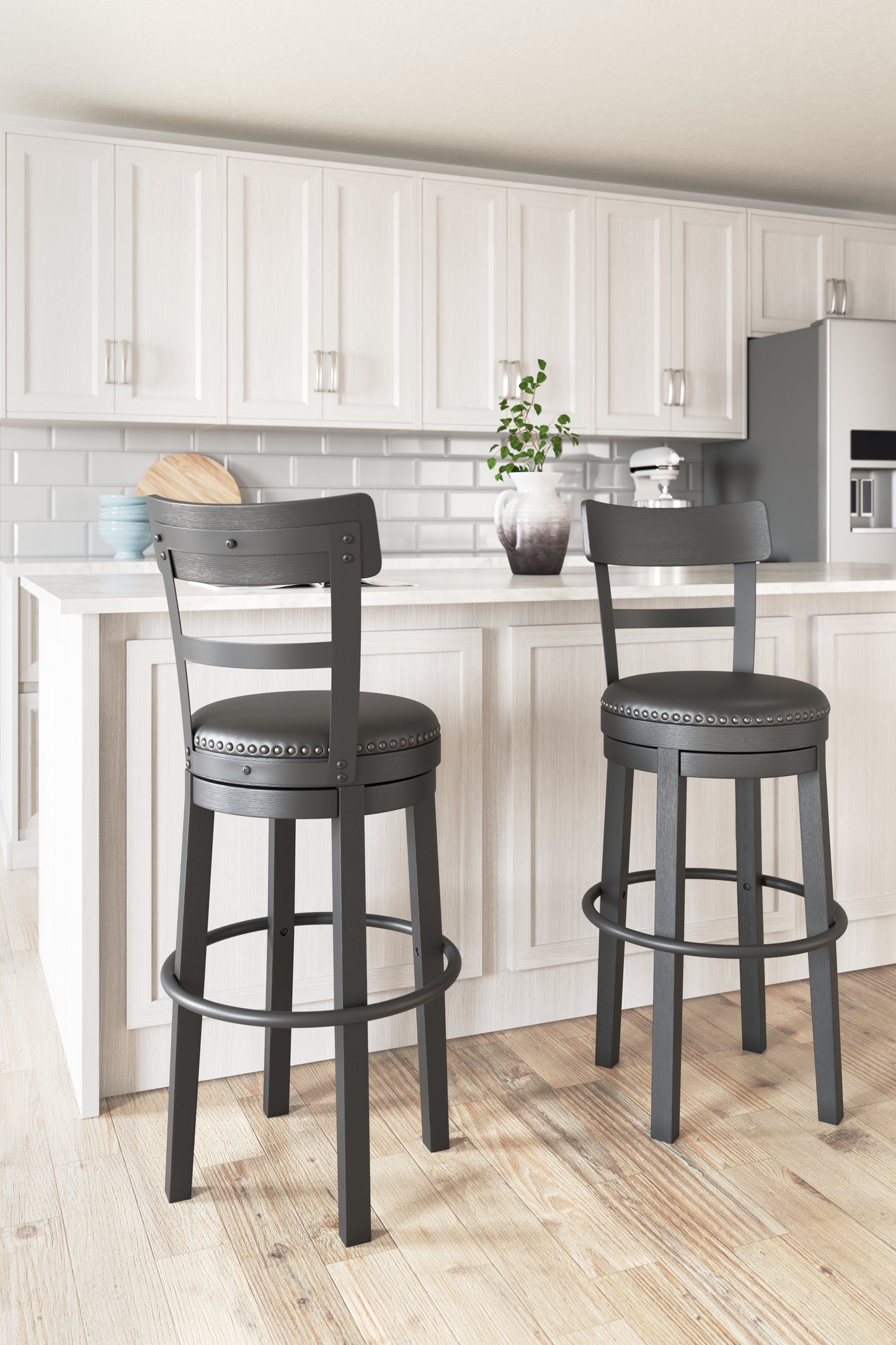 Lakeland Furniture Outlet - Ashley Furniture - Valebeck Dining Room - Bar Height Bar Stool (Set of 2) / Multi - D546-630X2