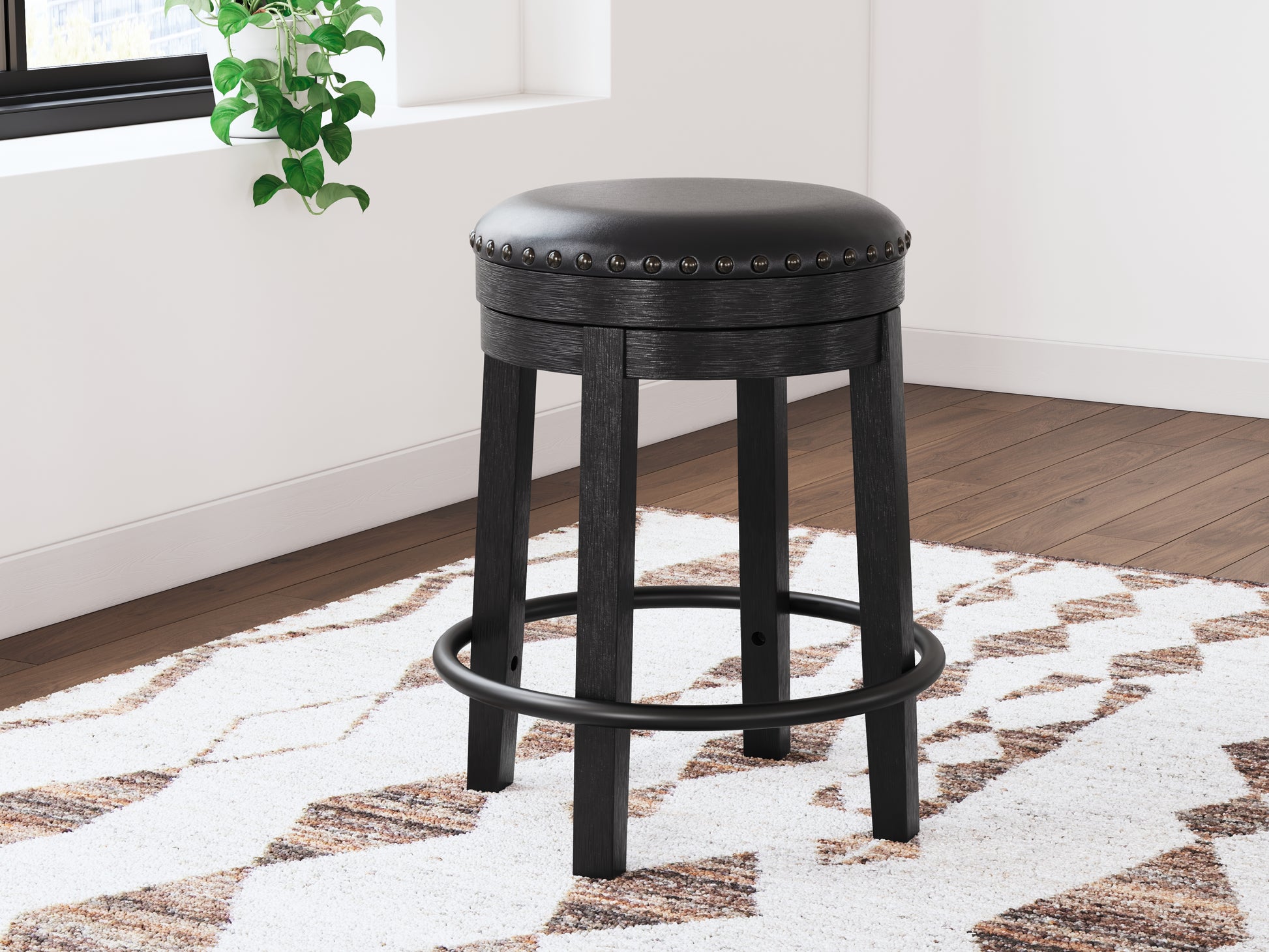 Lakeland Furniture Outlet - Ashley Furniture - Valebeck Dining Room - UPH Swivel Stool (1/CN) / Black - D546-824