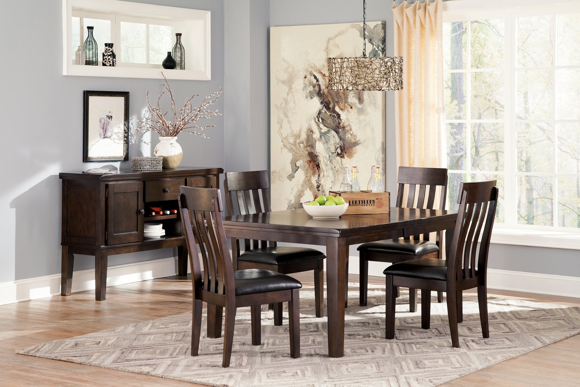 Lakeland Furniture Outlet - Ashley Furniture - Haddigan Dining Room - RECT Dining Room EXT Table / Dark Brown - D596-35
